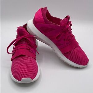 Adidas Women’s 8.5 Hot Pink Mesh Athletic Shoes Slip-On Lace Up Sneakers